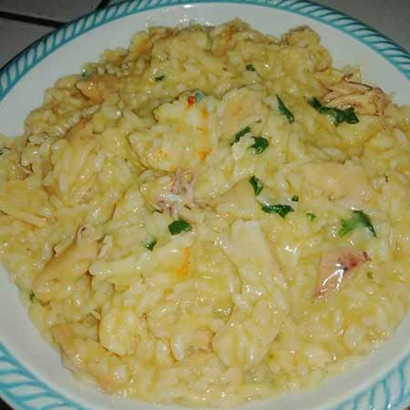 Risotto alla pescatora (per 1 persona)