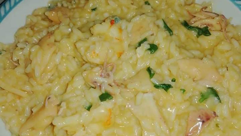 Risotto alla pescatora (per 1 persona)