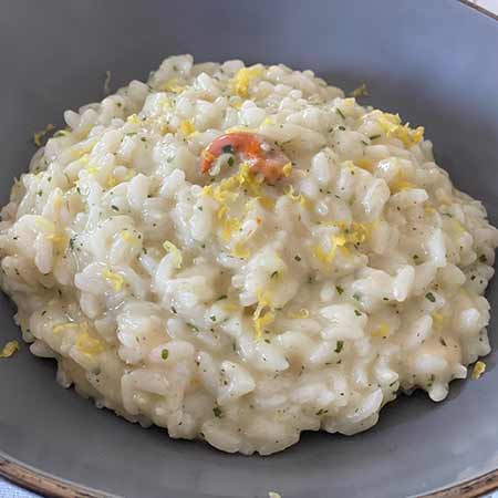 Risotto alle capesante e zeste di limone