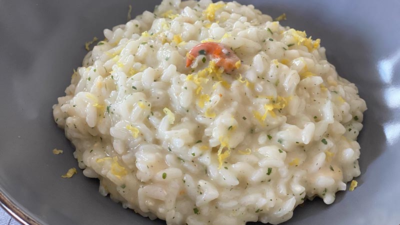 Risotto alle capesante e zeste di limone