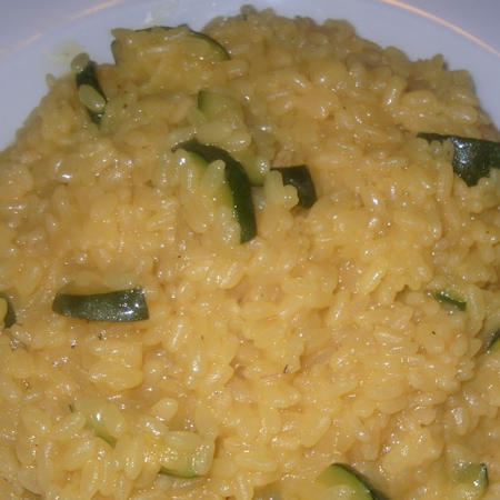 Risotto allo zafferano e zucchine