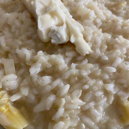 Risotto asparagi bianchi e gorgonzola