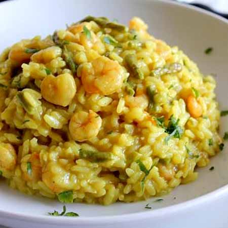 Risotto asparagi e gamberetti