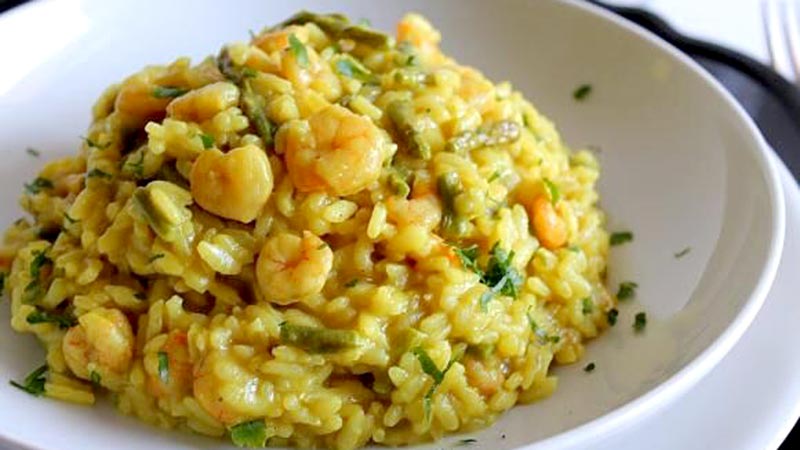 Risotto asparagi e gamberetti