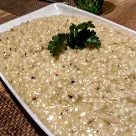 Risotto cacio e pepe