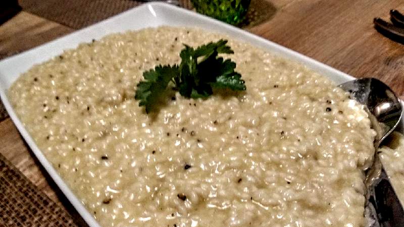 Risotto cacio e pepe