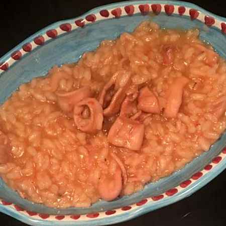 Risotto con calamarelle