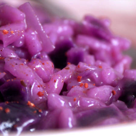 Risotto con cavolo viola