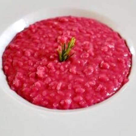 Risotto con rapa rossa