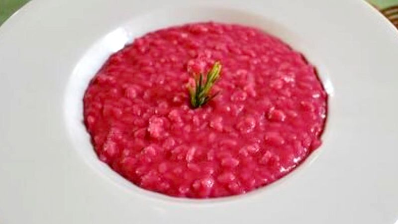 Risotto con rapa rossa