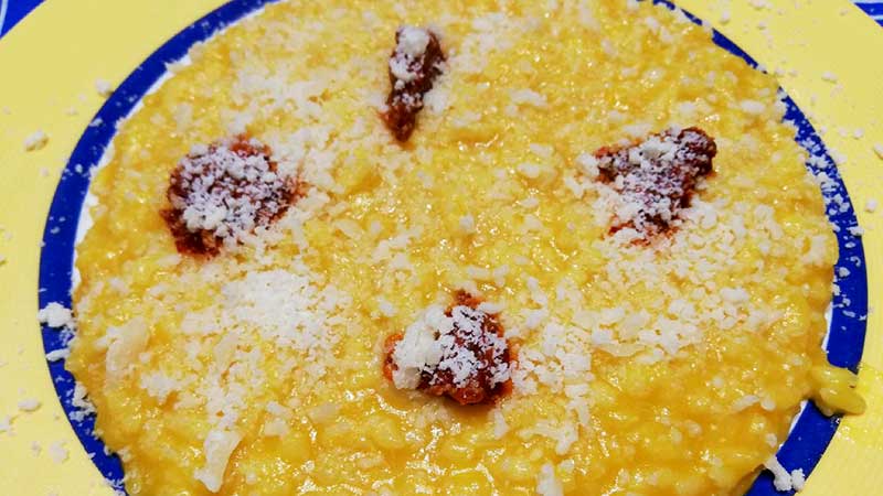 Risotto con zucca e 'nduja