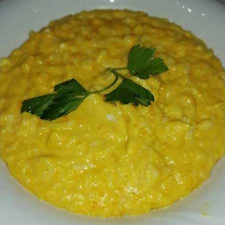 Risotto con zucca e panna (per 1 persona)