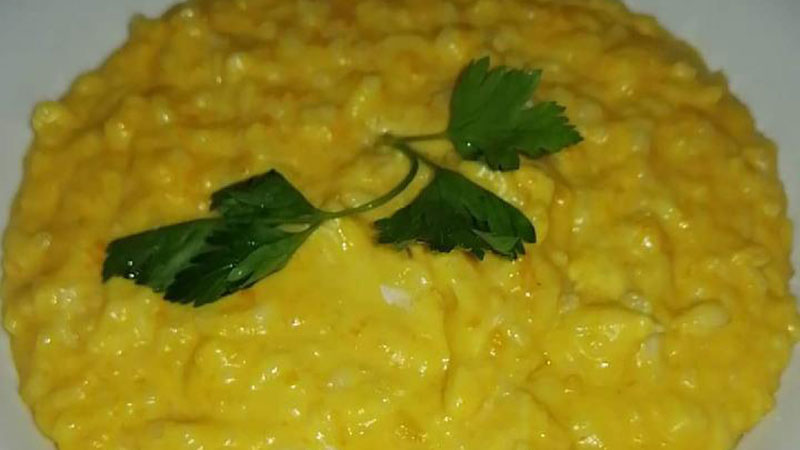 Risotto con zucca e panna (per 1 persona)