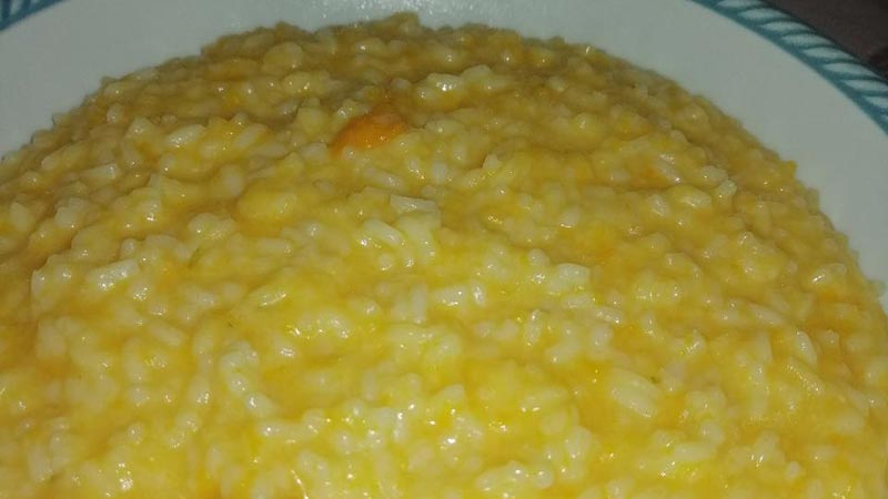 Risotto con zucca (per 1 persona)