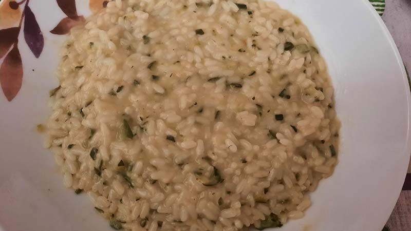 Risotto con zucchine vegan