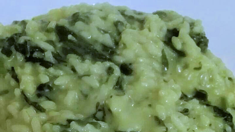 Risotto cremoso con cime di rapa