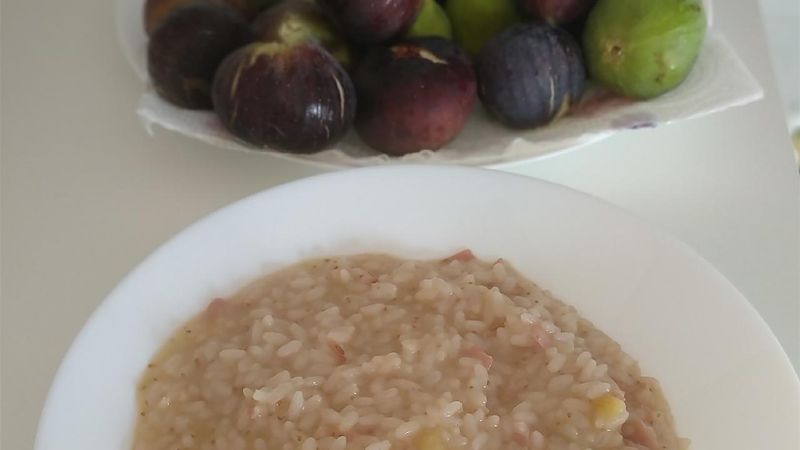 Risotto fichi e speck