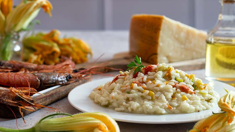 Risotto fiori di zucca e Philadelphia