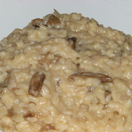 Risotto funghi e salsiccia delicato