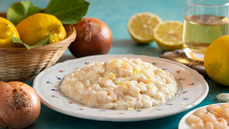 Risotto gamberetti e limone