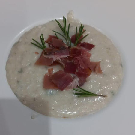 Risotto gorgonzola e speck