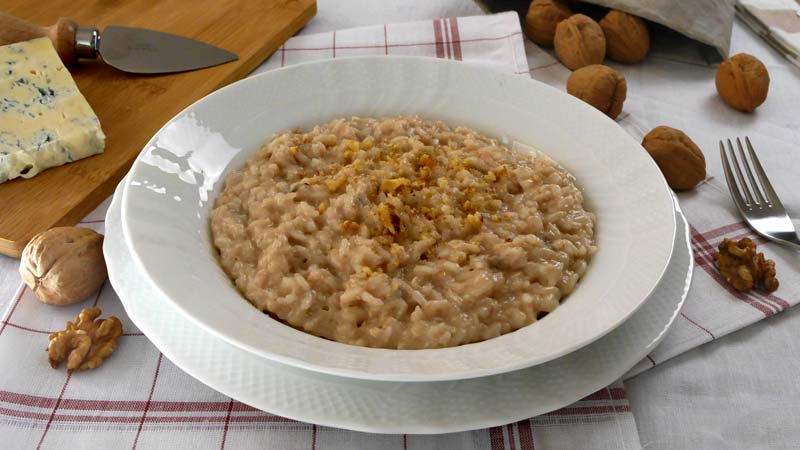 Risotto con gorgonzola e noci