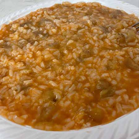 Risotto melanzane e provola