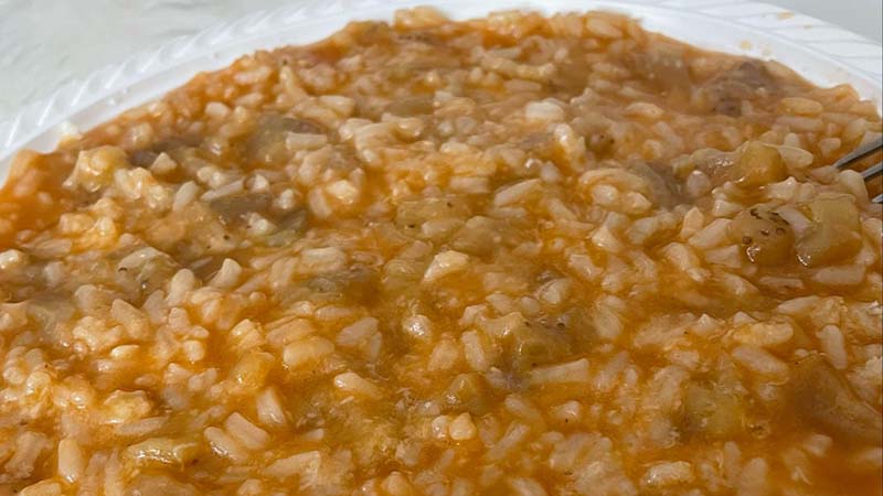 Risotto melanzane e provola