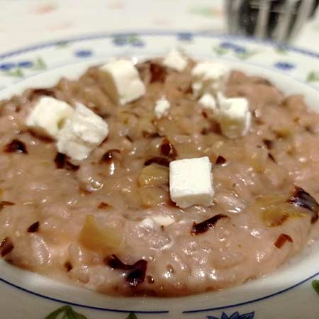 Risotto radicchio e feta