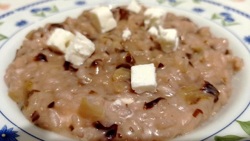 Risotto radicchio e feta