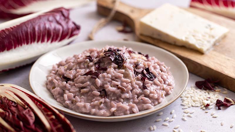 Risotto radicchio e gorgonzola