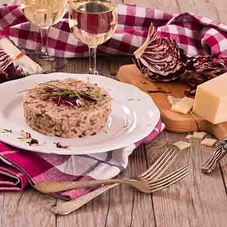 Risotto radicchio e gorgonzola piccante