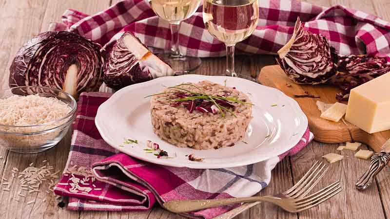 Risotto radicchio e gorgonzola piccante