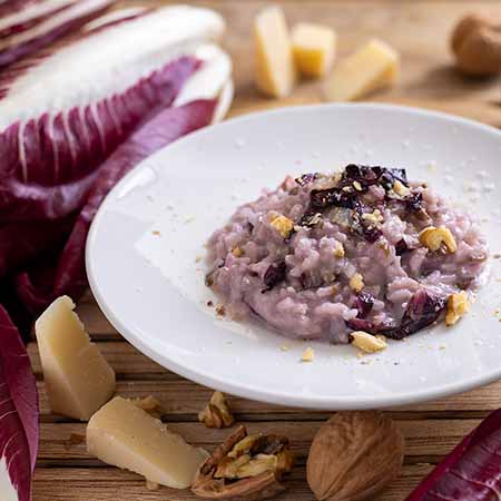 Risotto radicchio e noci