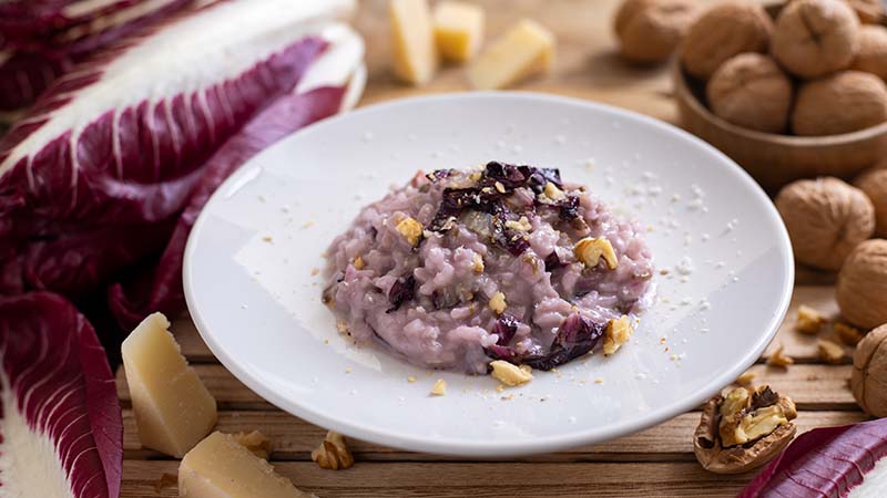 Risotto radicchio e noci