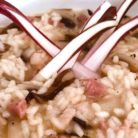 Risotto radicchio e pancetta