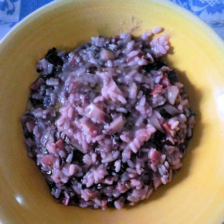 Risotto radicchio e speck