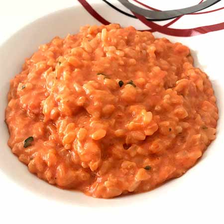 Risotto rosè al salmone