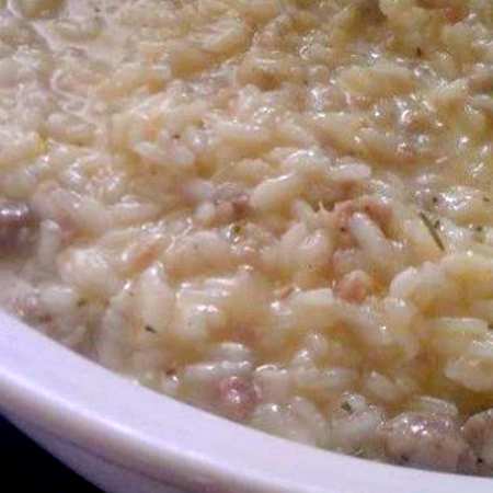 Risotto salsiccia e panna