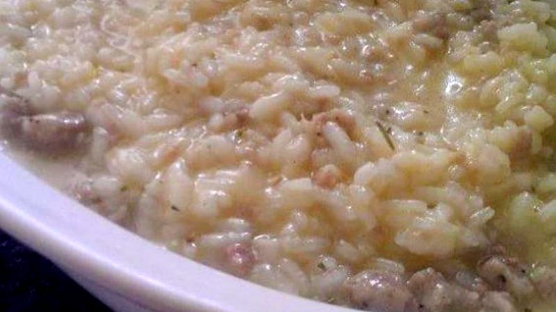 Risotto salsiccia e panna