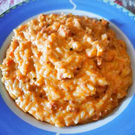 Risotto salsiccia e peperoni
