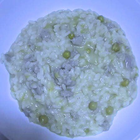 Risotto salsiccia e piselli