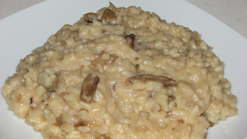 Risotto con salsiccia e porcini