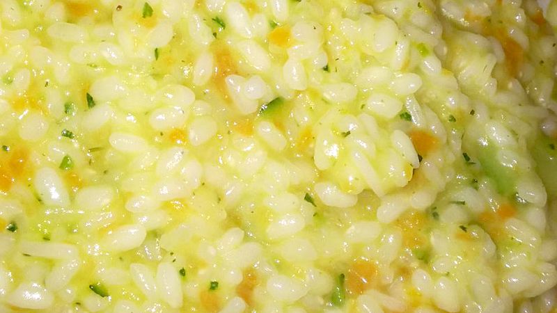 Risotto scalogno carote e zucchine