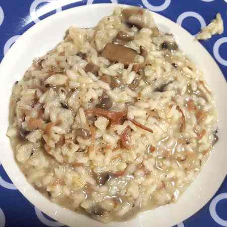 Risotto speck e funghi freschi