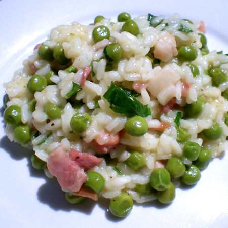 Risotto speck e piselli