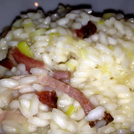 Risotto speck e porri