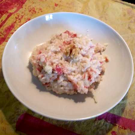 Risotto speck noci e brie