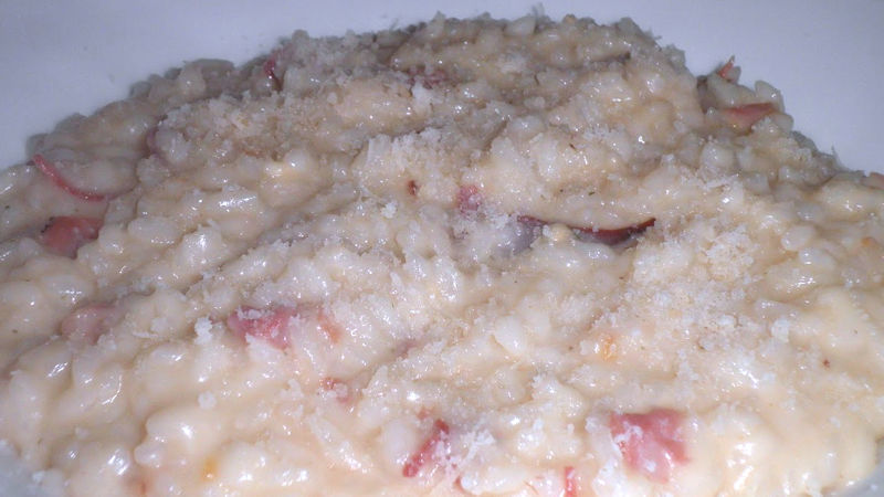 Risotto speck e robiola