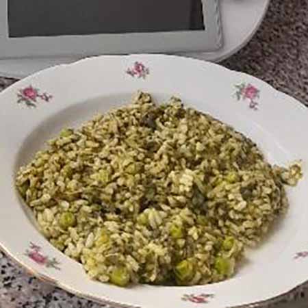 Risotto spinaci e piselli